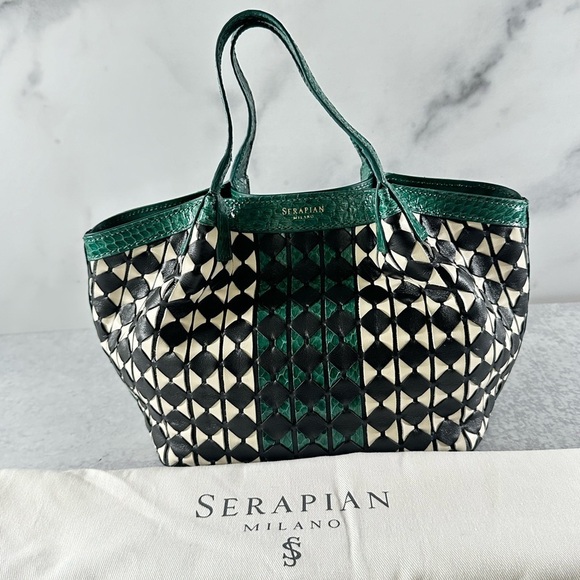 Serapian Mini Secret Bag in Mosaico Elaphe - Picture 1 of 11